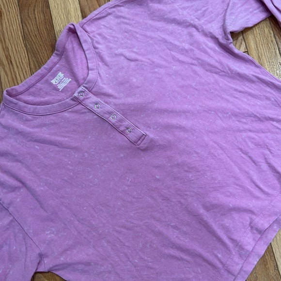 Pre-loved💖 Victoria Secret PINK Women's Henley Shirt Long Sleeve Cotton - Picture 6 of 14